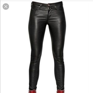 Genuine leather diesel skinny pants size 25